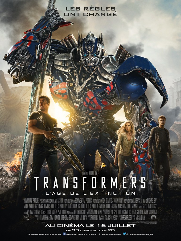 TRANSFORMERS L'AGE DE L'EXTINCTION - affiche officielle