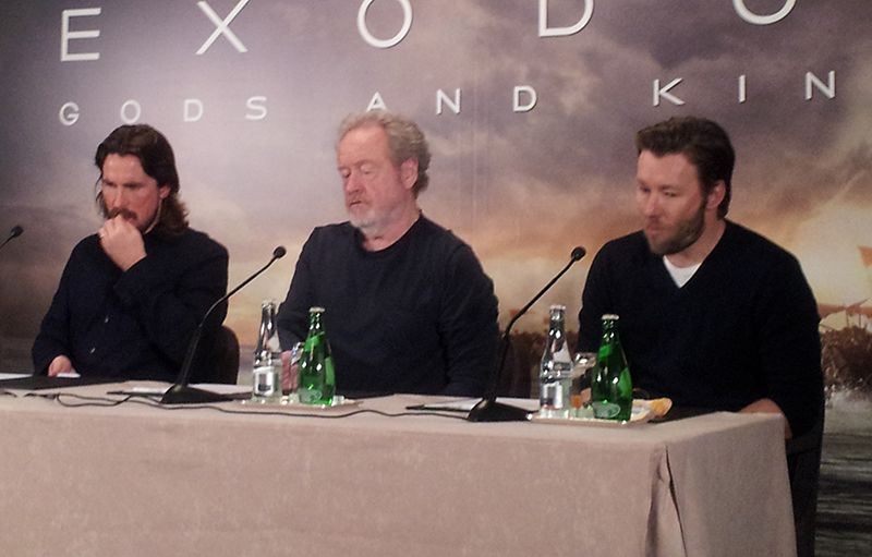 EXODUS_ConfPressParis_RidleyScott_ChristianBale_JoelEdgerton_2